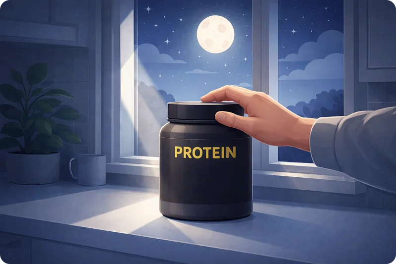 Можно ли пить протеин на ночь для набора мышц и похудения
