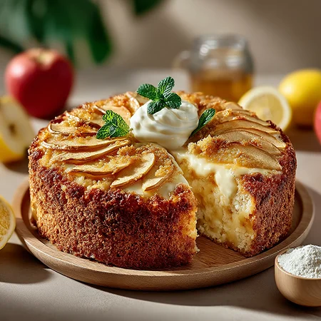 шарлотка с протеином и яблоками шарлотка с протеином и яблоками