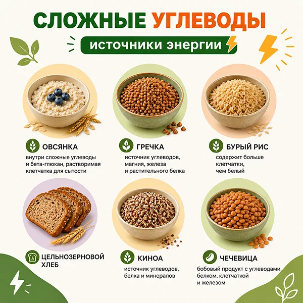 какие продукты для энергии