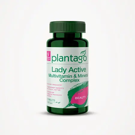 Lady Active Multivitamin & Mineral Complex Plantago, 30 таблеток