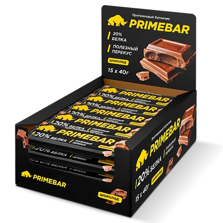Батончики PRIMEBAR шоколад (15 шт*40 гр)