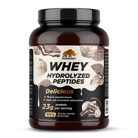 Сывороточный протеин Whey Делишес со вкусом «Печенье и крем», 900 г., банка