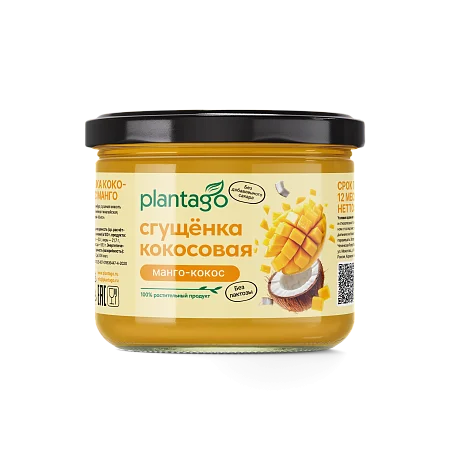 Кокосовая сгущёнка с манго без сахара Plantago, 100 г