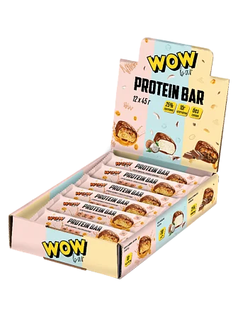 Протеиновые батончики WOWBAR со вкусом «Соленая карамель с кокосом в шоколаде» (12 шт*45 г)