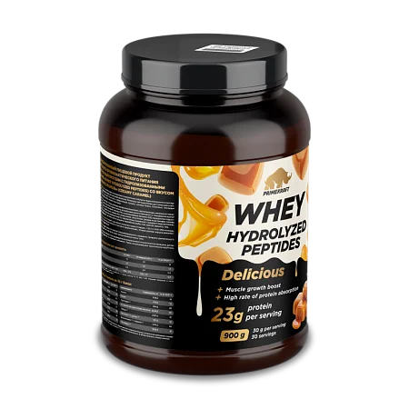 Сывороточный протеин Whey Делишес со вкусом «Сливочная карамель», 900 г., банка
