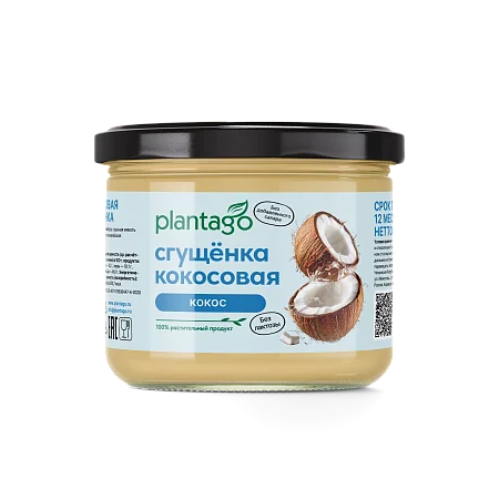 Кокосовая сгущёнка без сахара классическая Plantago, 100 г
