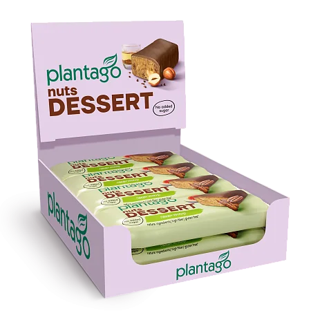Ореховые батончики Nuts Dessert Plantago со вкусом «Пекан-Инжир», 12 шт.