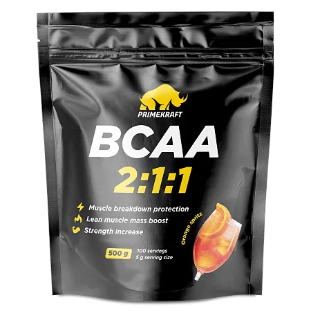 Аминокислоты BCAA 2:1:1 со вкусом "Апельсиновый спритц", пакет 500 г Аминокислоты BCAA 2:1:1 со вкусом "Апельсиновый спритц", пакет 500 г