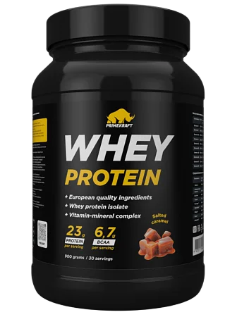 Сывороточный протеин WHEY Salted Caramel (соленая карамель) 900 гр, банка