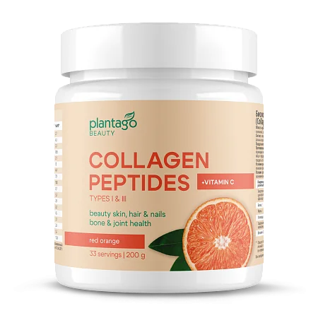 Collagen Peptides + Vitamin C Plantago со вкусом «Красный апельсин»