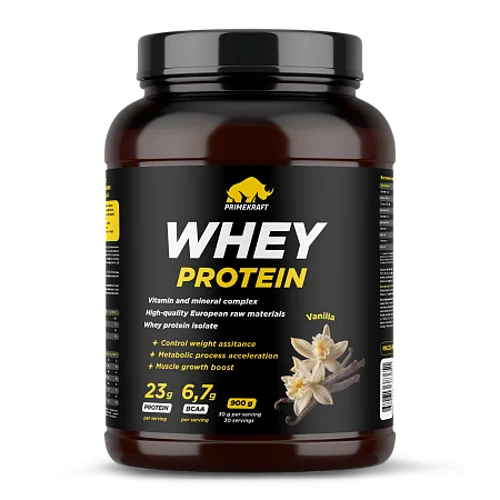 Сывороточный протеин WHEY со вкусом "Ваниль", 900 г., банка Сывороточный протеин WHEY со вкусом "Ваниль", 900 г., банка