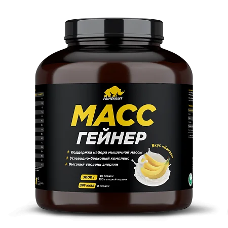 Гейнер со вкусом «Банан», банка, 3000 г