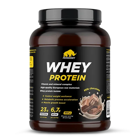 Сывороточный протеин WHEY со вкусом "Молочный шоколад", 900 г., банка