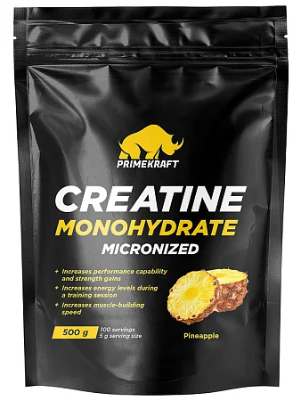 Creatine Monohydrate Micronized со вкусом Pineapple (ананас), пакет, 500 гр