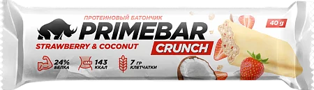 Батончики PRIMEBAR CRUNCH со вкусом «Клубника и кокос» (15 шт*40 гр)