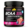 Аминокислоты BCAA 2:1:1 + электролиты со вкусом "Ягодный микс", банка 180 г