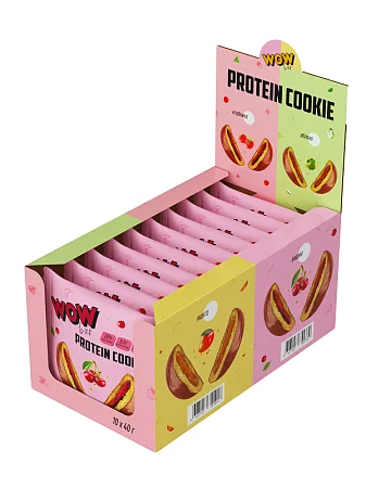 Печенье протеиновое WOWBAR с начинкой со вкусом «Вишня» (10 шт * 40г)