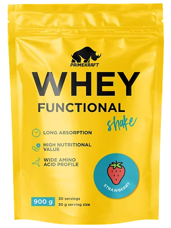 Протеиновый коктейль Whey Functional Shake Strawberry , 900 гр