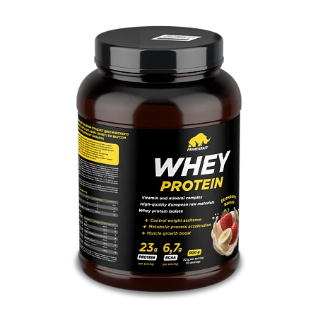 Сывороточный протеин WHEY со вкусом "Клубника-банан", 900 г., банка Сывороточный протеин WHEY со вкусом "Клубника-банан", 900 г., банка