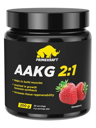 Аминокислоты AAKG 2:1 STRAWBERRY (клубника), 200 г