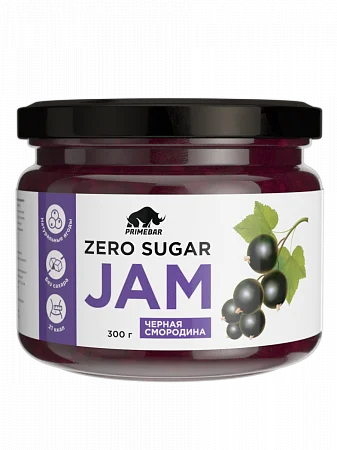 Джем без сахара Primebar ZERO SUGAR Jam черная смородина, 300 г