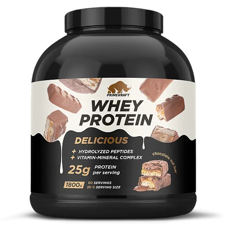 Сывороточный протеин Whey Delicious со вкусом «Сникерс», банка 1800г