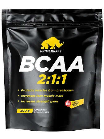 Аминокислоты BCAA 2:1:1 PEACH-PASSION FRUIT (персик-маракуйя), пакет 500 гр