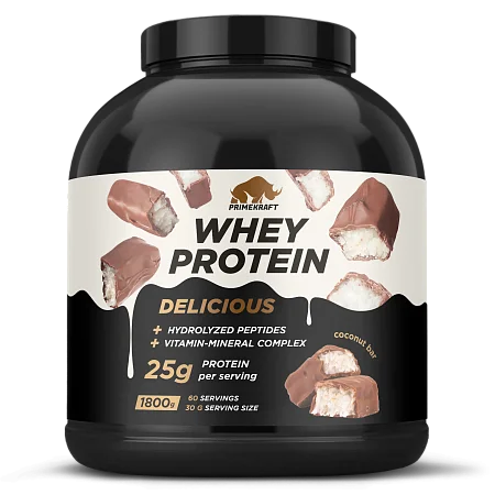 Сывороточный протеин Whey Delicious со вкусом «Баунти», банка 1800г