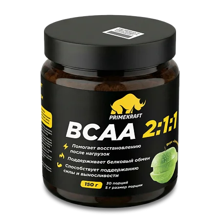 Аминокислоты BCAA 2:1:1 со вкусом "Зеленое яблоко", 150 г