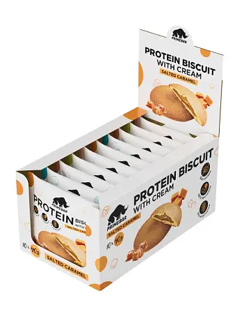 Протеиновое печенье PRIMEBAR BISCUIT с начинкой, MIX 5 вкусов, 2 шт*5, 10 шт, 400 гр