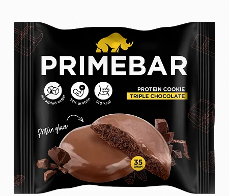 Печенье PRIMEBAR тройной шоколад (10 шт*35 гр)