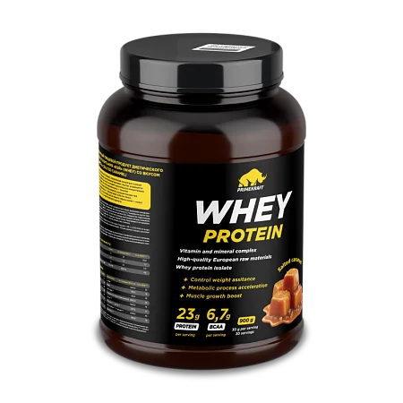 Сывороточный протеин WHEY со вкусом "Соленая карамель", 900 г., банка