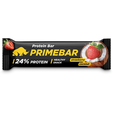 Батончики PRIMEBAR клубника-кокос (15 шт*40 гр)