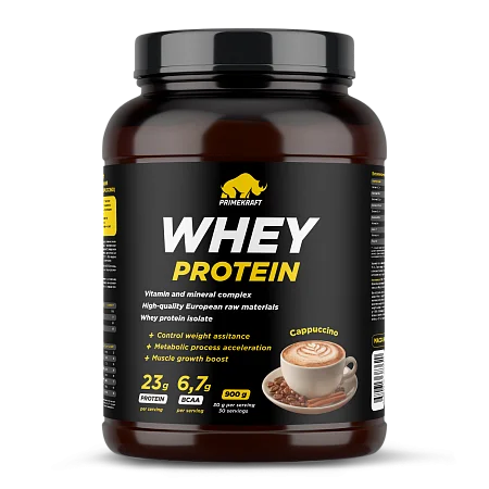 Сывороточный протеин WHEY со вкусом "Капучино", 900 г., банка