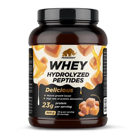 Сывороточный протеин Whey Делишес со вкусом «Сливочная карамель», 900 г., банка