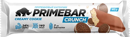 Батончики PRIMEBAR CRUNCH со вкусом «Сливочное печенье» (15 шт*40 гр)