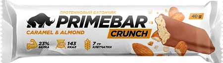 Батончики PRIMEBAR CRUNCH со вкусом «Карамель-миндаль» (15 шт*40 гр)